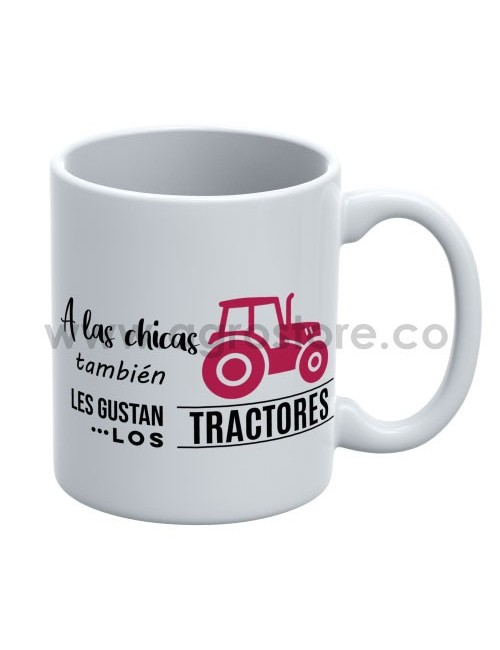 POCILLO - MUG A LAS CHICAS TAMBIÉN LE GUSTAN LOS TRACTORES