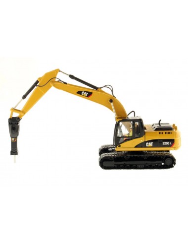 Excavadora Cat 320D con martillo a escala 1:50 Excavadora Cat 320D con martillo a escala 1:50