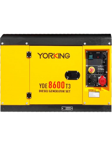 Planta eléctrica trifásica 6,5 kw - 8 kva Yorking Planta eléctrica trifásica 6,5 kw - 8 kva Yorking