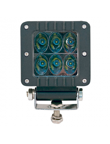 FARO DE TRABAJO UNIVERSAL 6 LED, 1500lm - CUADRADO