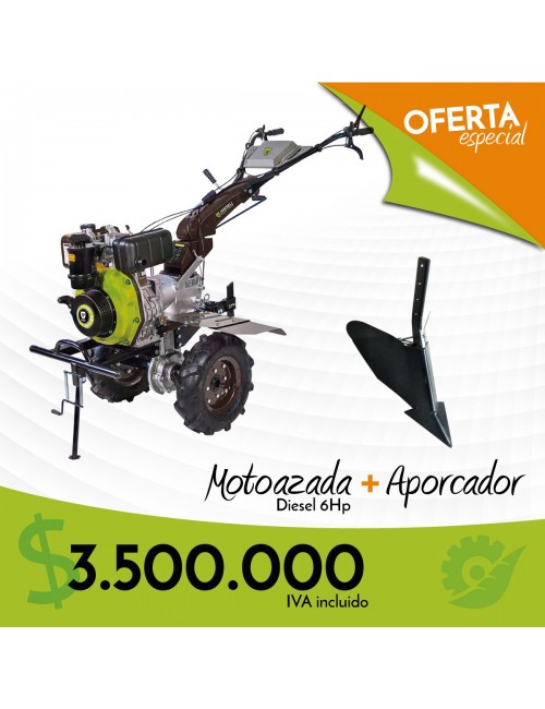 921100A MOTOAZADA GROWAY 7,0 HP DIESEL CON APORCADOR